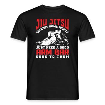 Jiu Jitsu parce que certaines personnes ont juste besoin d'un bon bras - T-shirt homme - noir - Devant - AI Model Male 178 light (178cm)