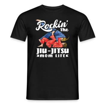 Rockin' The Jiu-Jitsu Mom Life - Men's T-Shirt - black - Front - AI Model Male 178 light (178cm)