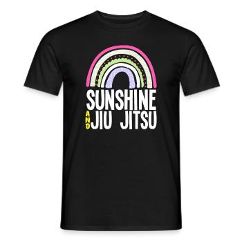 Sunshine And Jiu Jitsu Rainbow - Men's T-Shirt - black - Front - AI Model Male 178 light (178cm)