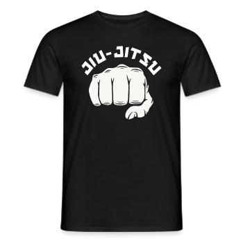 Graphismes de poing de jiu-jitsu cool - T-shirt homme - noir - Devant - AI Model Male 178 light (178cm)