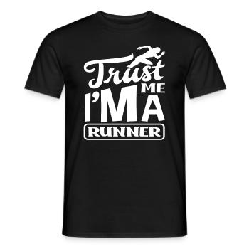 Trust me, I'm a runner - Men's T-Shirt - black - Front - AI Model Male 178 light (178cm)