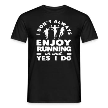 Ich Geniesse Immer Laufen Oh Ja - Männer T-Shirt - Schwarz - Vorne - AI Model Male 178 light (178cm)