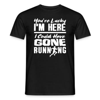 Born to Run Fun Running Motif - Men's T-Shirt - black - Front - AI Model Male 178 light (178cm)