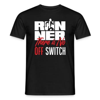 Runner There is no off switch - Men's T-Shirt - black - Front - AI Model Male 178 light (178cm)