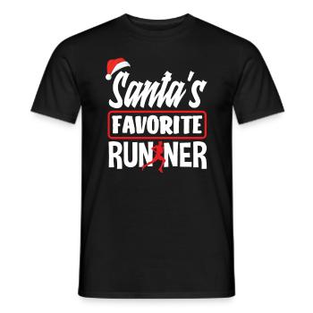 Plaisir du coureur de Noël - T-shirt homme - noir - Devant - AI Model Male 178 light (178cm)