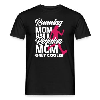 Running Mom Like A Regular Mom Only Cooler - T-shirt homme - noir - Devant - AI Model Male 178 light (178cm)
