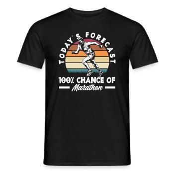 Prédiction du jour : 100% Marathon - T-shirt homme - noir - Devant - AI Model Male 178 light (178cm)