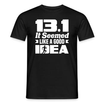 13.1 It seemed like a good idea - Men's T-Shirt - black - Front - AI Model Male 178 light (178cm)