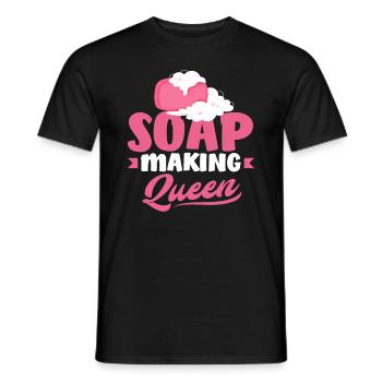 Soap Making Queen Soap Making - Men's T-Shirt - black - Front - AI Model Male 178 light (178cm)