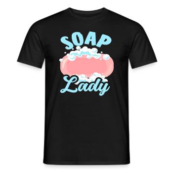 Seifenherstellung Soap Lady - Männer T-Shirt - Schwarz - Vorne - AI Model Male 178 light (178cm)