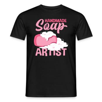 Handmade Soap Artist - Men's T-Shirt - black - Front - AI Model Male 178 light (178cm)