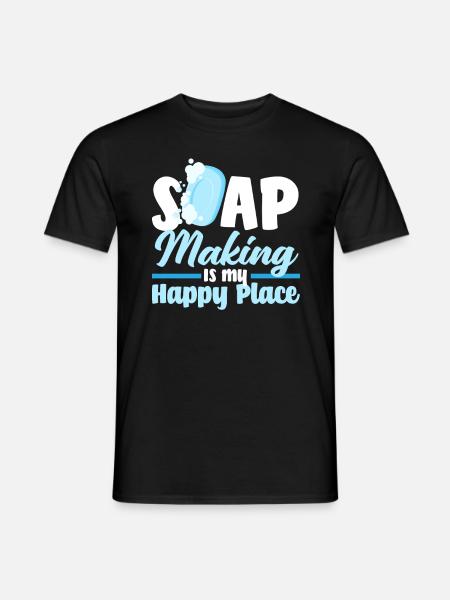 Soap making makes me happy - Men's T-Shirt - black