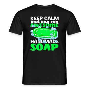 Stay calm and buy my fantastic - Men's T-Shirt - black - Front - AI Model Male 178 light (178cm)