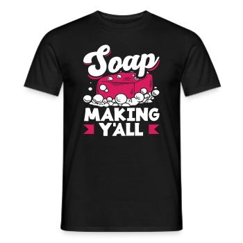 Fabrication de savon pour vous Fabrication de savon bricolage - T-shirt homme - noir - Devant - AI Model Male 178 light (178cm)