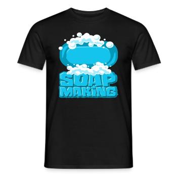 Seifenherstellung Anleitung - Männer T-Shirt - Schwarz - Vorne - AI Model Male 178 light (178cm)