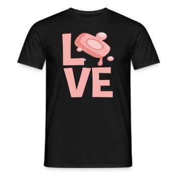 Bulles de savon Love Design - T-shirt homme - noir - Devant - AI Model Male 178 light (178cm)