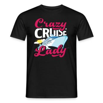 Crazy Cruise Lady Lustige Kreuzfahrt - Männer T-Shirt - Schwarz - Vorne - AI Model Male 178 light (178cm)