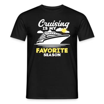 Cruising is my favorite season - Men's T-Shirt - black - Front - AI Model Male 178 light (178cm)