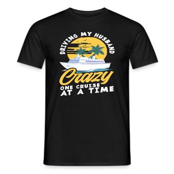 Rendre mon mari fou avec une croisière - T-shirt homme - noir - Devant - AI Model Male 178 light (178cm)