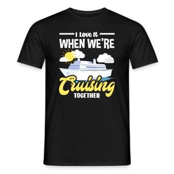 Ich Liebe Es Wenn Wir Zusammen Auf Kreuzfahrt - Männer T-Shirt - Schwarz - Vorne - AI Model Male 178 light (178cm)