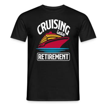 Croisière vers la retraite - T-shirt homme - noir - Devant - AI Model Male 178 light (178cm)