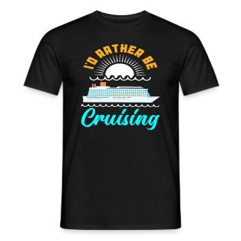 Je préfère être en croisière - T-shirt homme - noir - Devant - AI Model Male 178 light (178cm)
