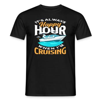 It's always happy hour at cruising - Men's T-Shirt - black - Front - AI Model Male 178 light (178cm)