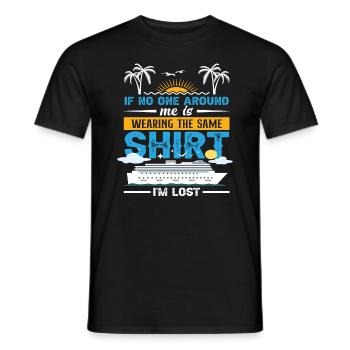 When no one around me wears the same shirt - Men's T-Shirt - black - Front - AI Model Male 178 light (178cm)