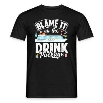 La faute à l’emballage boisson - T-shirt homme - noir - Devant - AI Model Male 178 light (178cm)