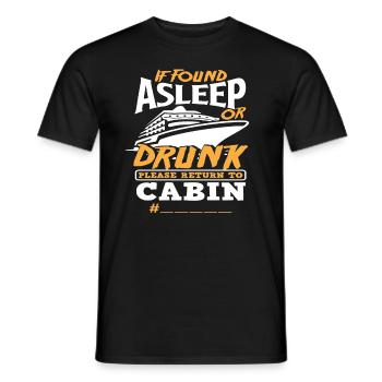 Wenn Betrunken Bitte Zurück Zur Kabine - Männer T-Shirt - Schwarz - Vorne - AI Model Male 178 light (178cm)