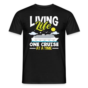 Vivez la vie une croisière à la fois - T-shirt homme - noir - Devant - AI Model Male 178 light (178cm)