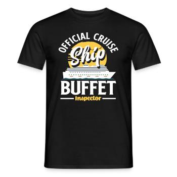 Offizieller Kreuzfahrt Schiff Buffet Inspektor - Männer T-Shirt - Schwarz - Vorne - AI Model Male 178 light (178cm)