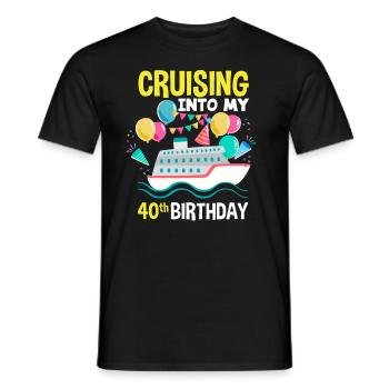 Croisière 40e anniversaire - T-shirt homme - noir - Devant - AI Model Male 178 light (178cm)
