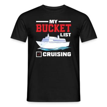 Meine Bucket List Kreuzfahrt - Männer T-Shirt - Schwarz - Vorne - AI Model Male 178 light (178cm)