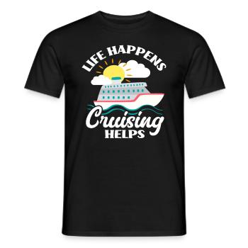 Kreuzfahrten Heilen Das Leben Passiert - Männer T-Shirt - Schwarz - Vorne - AI Model Male 178 light (178cm)