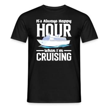 It's always happy hour at cruising - Men's T-Shirt - black - Front - AI Model Male 178 light (178cm)