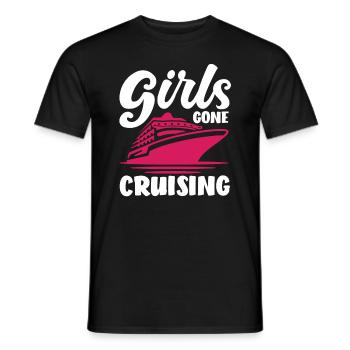 Girls on Cruise Adventure - Men's T-Shirt - black - Front - AI Model Male 178 light (178cm)