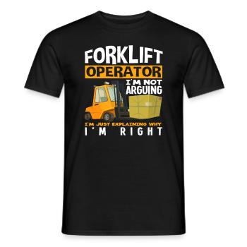 Gabelstaplerfahrer Ich Streite Nicht Ich Erkläre - Männer T-Shirt - Schwarz - Vorne - AI Model Male 178 light (178cm)