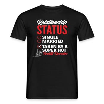 Relationship Status Assigned To A Hot - Men's T-Shirt - black - Front - AI Model Male 178 light (178cm)