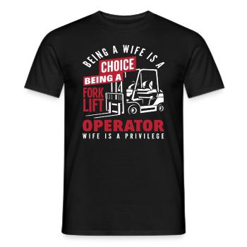 Choix du conducteur de chariot élévateur Privilege Design - T-shirt homme - noir - Devant - AI Model Male 178 light (178cm)