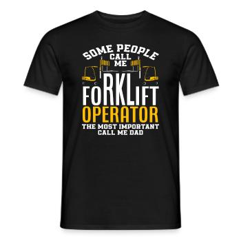 Certains m’appellent conducteur de chariot élévateur le plus important - T-shirt homme - noir - Devant - AI Model Male 178 light (178cm)