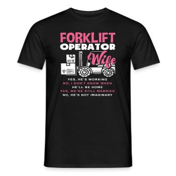 Forklift Driver Woman Funny Saying - Men's T-Shirt - black - Front - AI Model Male 178 light (178cm)