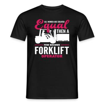 Forklift Driver Strength - Men's T-Shirt - black - Front - AI Model Male 178 light (178cm)
