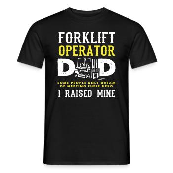 Gabelstaplerfahrer Papa Mein Held - Männer T-Shirt - Schwarz - Vorne - AI Model Male 178 light (178cm)