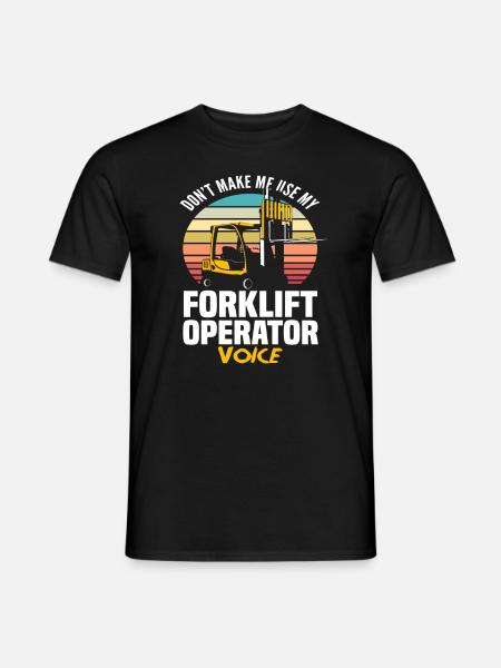 Gabelstaplerfahrer Stimme Retro - Männer T-Shirt - Schwarz
