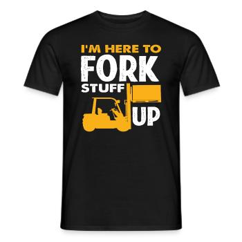I'm here to pile things up - Men's T-Shirt - black - Front - AI Model Male 178 light (178cm)