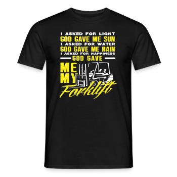 Gott Gab Mir Meinen Gabelstapler - Männer T-Shirt - Schwarz - Vorne - AI Model Male 178 light (178cm)