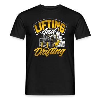 Levage et dérive de chariot élévateur - T-shirt homme - noir - Devant - AI Model Male 178 light (178cm)