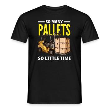 So Viele Paletten So Wenig Zeit - Männer T-Shirt - Schwarz - Vorne - AI Model Male 178 light (178cm)