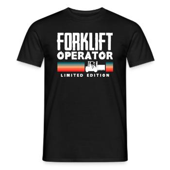 Conducteur de chariot élévateur en édition limitée - T-shirt homme - noir - Devant - AI Model Male 178 light (178cm)